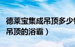 德莱宝集成吊顶多少钱一平方米（德莱宝集成吊顶的浴霸）