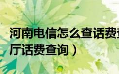 河南电信怎么查话费查询（河南电信网上营业厅话费查询）