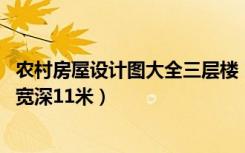 农村房屋设计图大全三层楼（总面积13O平米 客厅四点八米宽深11米）