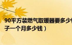 90平方装燃气取暖器要多少钱（家用燃气取暖器60平米的房子一个月多少钱）