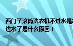 西门子滚筒洗衣机不进水是怎么回事（西门子滚筒洗衣机不进水了是什么原因）