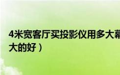 4米宽客厅买投影仪用多大幕布（客厅4.2米宽投影幕布用多大的好）