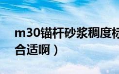 m30锚杆砂浆稠度标准（水泥砂浆稠度多少合适啊）