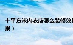 十平方米内衣店怎么装修效果图（10个平方内衣店装修图效果）