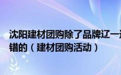 沈阳建材团购除了品牌辽一还有哪些和他们一样的那口碑不错的（建材团购活动）