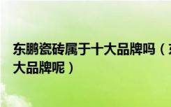 东鹏瓷砖属于十大品牌吗（东鹏瓷砖属于几线品牌是不是十大品牌呢）