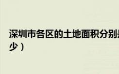 深圳市各区的土地面积分别是多少（深圳各区土地面积是多少）