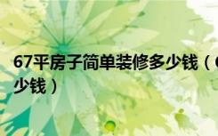 67平房子简单装修多少钱（67平米二手房全部从新精装修多少钱）