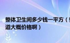 整体卫生间多少钱一平方（整体卫生间价格大概要多少谁知道大概价格啊）