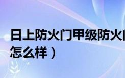 日上防火门甲级防火门（日上钢质防火门性能怎么样）