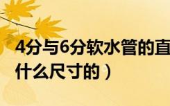 4分与6分软水管的直径是多少（4分软水管是什么尺寸的）