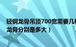 轻钢龙骨吊顶700宽需要几根主龙骨（天花吊顶主龙骨与次龙骨分别是多大）