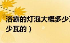 浴霸的灯泡大概多少瓦（浴霸灯泡一般都是多少瓦的）