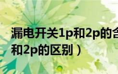 漏电开关1p和2p的含义是什么（漏电开关1p和2p的区别）