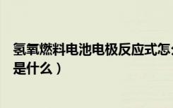 氢氧燃料电池电极反应式怎么写（氢氧燃料电池电极反应式是什么）