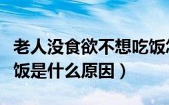 老人没食欲不想吃饭怎么解决（没食欲不想吃饭是什么原因）