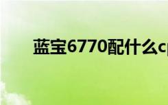 蓝宝6770配什么cpu好（蓝宝6770）