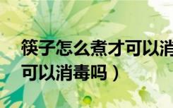 筷子怎么煮才可以消毒（筷子开水煮20分钟可以消毒吗）