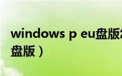 windows p eu盘版怎么用（windows pe u盘版）