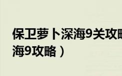 保卫萝卜深海9关攻略图文详解（保卫萝卜深海9攻略）