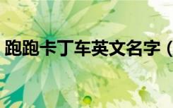 跑跑卡丁车英文名字（跑跑卡丁车英文名字）