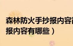 森林防火手抄报内容简短一点（森林防火手抄报内容有哪些）