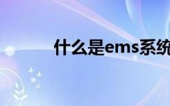 什么是ems系统（什么是EMS）