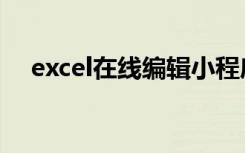 excel在线编辑小程序（excel在线编辑）