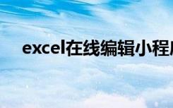 excel在线编辑小程序（excel在线编辑）