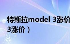 特斯拉model 3涨价合理吗（特斯拉model 3涨价）