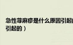 急性荨麻疹是什么原因引起的婴儿（急性荨麻疹是什么原因引起的）