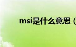 msi是什么意思（msi是什么详情）