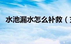 水池漏水怎么补救（充气水池漏了怎么办）