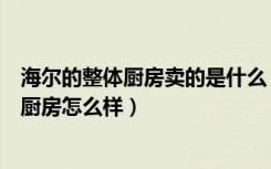 海尔的整体厨房卖的是什么（海尔整体厨房的价格海尔整体厨房怎么样）