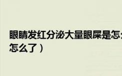 眼睛发红分泌大量眼屎是怎么了（眼睛发红分泌大量眼屎是怎么了）