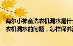 海尔小神童洗衣机漏水是什么原因（如何解决海尔小神童洗衣机漏水的问题，怎样保养洗衣机是正确的）