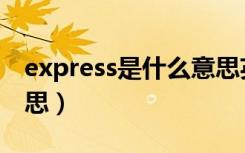 express是什么意思英语（express是什么意思）