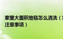 家里大面积地毯怎么清洗（家里的大地毯怎么清洗地毯清洗注意事项）