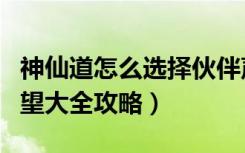 神仙道怎么选择伙伴声望（神仙道选择伙伴声望大全攻略）