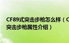 CF89式突击步枪怎么样（CF89式突击步枪多少钱 CF89式突击步枪属性介绍）