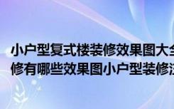 小户型复式楼装修效果图大全2014图片（复式精品小户型装修有哪些效果图小户型装修注意事项是哪些）