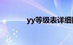 yy等级表详细图（yy等级表）