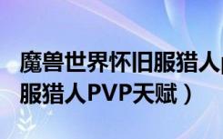 魔兽世界怀旧服猎人pvp强吗（魔兽世界怀旧服猎人PVP天赋）