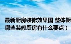 最新厨房装修效果图 整体橱柜设计（家用厨房装修效果图有哪些装修厨房有什么要点）