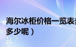 海尔冰柜价格一览表多少（海尔冰柜的价格是多少呢）