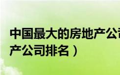 中国最大的房地产公司是哪一家（中国前十房产公司排名）