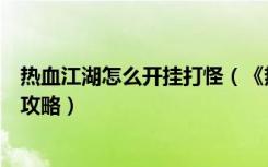 热血江湖怎么开挂打怪（《热血江湖》热血江湖英雄挂设置攻略）