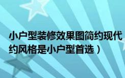 小户型装修效果图简约现代（50㎡一居室装修设计图,现代简约风格是小户型首选）