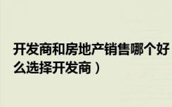 开发商和房地产销售哪个好（招保万金四大房企是指买房怎么选择开发商）