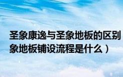 圣象康逸与圣象地板的区别（圣象康逸和圣象有什么区别圣象地板铺设流程是什么）